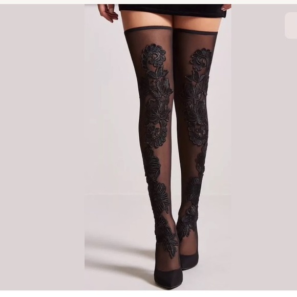 sheer thigh high boots
